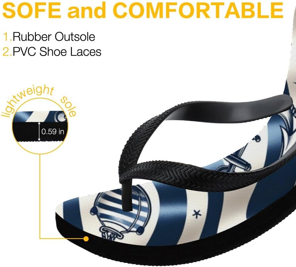 Tropical Pattern Beach Flip-Flops — view 17