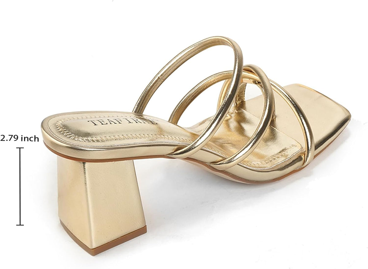 Square-Toe Thong Block-Heel Sandals — view 10