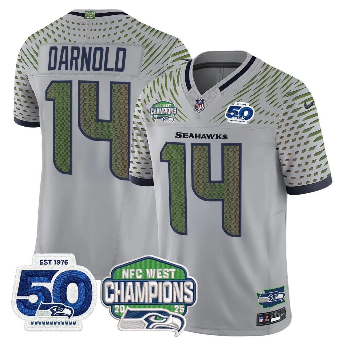 SEA 50th & NFC West Champions Patch Vapor Limited Jersey - image 11