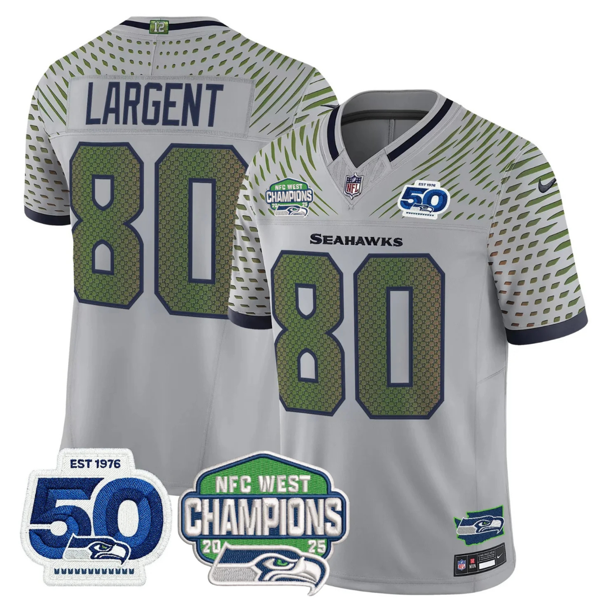 SEA 50th & NFC West Champions Patch Vapor Limited Jersey - image 15