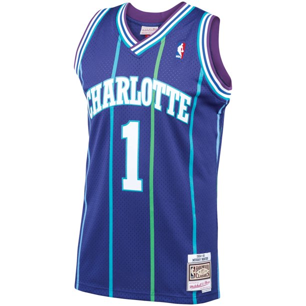 Charlotte Hornets Muggsy Bogues Mitchell & Ness Purple 1994-95 Hardwood Classics Swingman Jersey - image 2