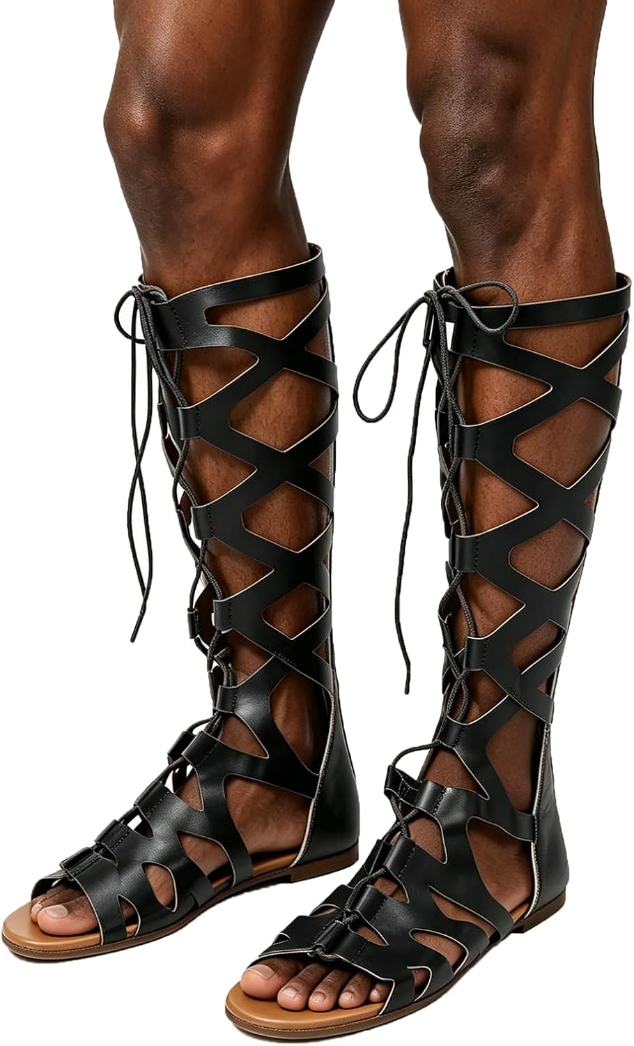 Lace-Up Tall Gladiator Sandals — view 5