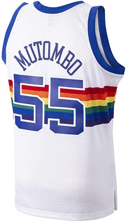 Men's Mitchell & Ness Dikembe Mutombo Denver Nuggets Men's White 1991-92 Swingman Jersey - image 3