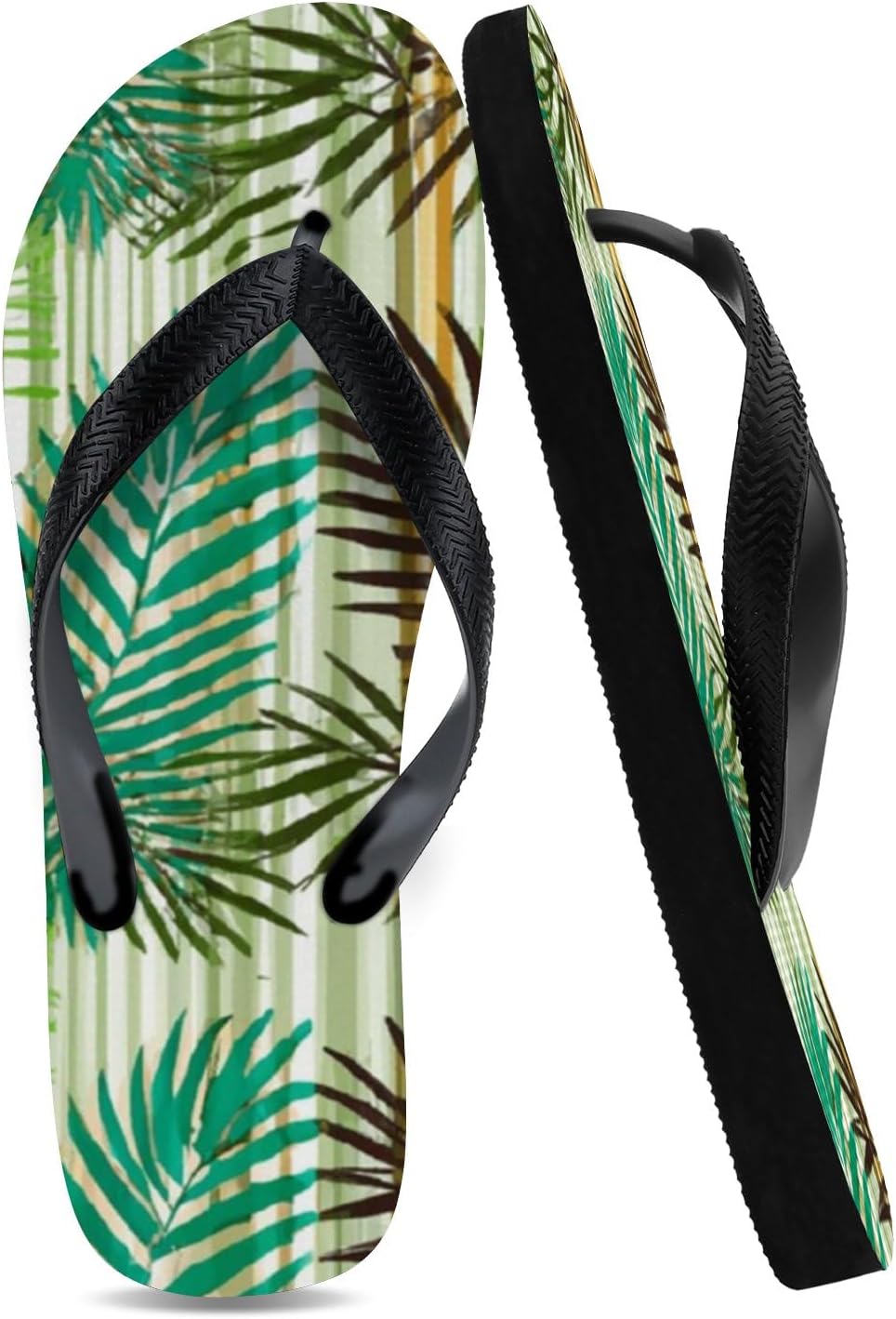 Tropical Pattern Beach Flip-Flops — view 31