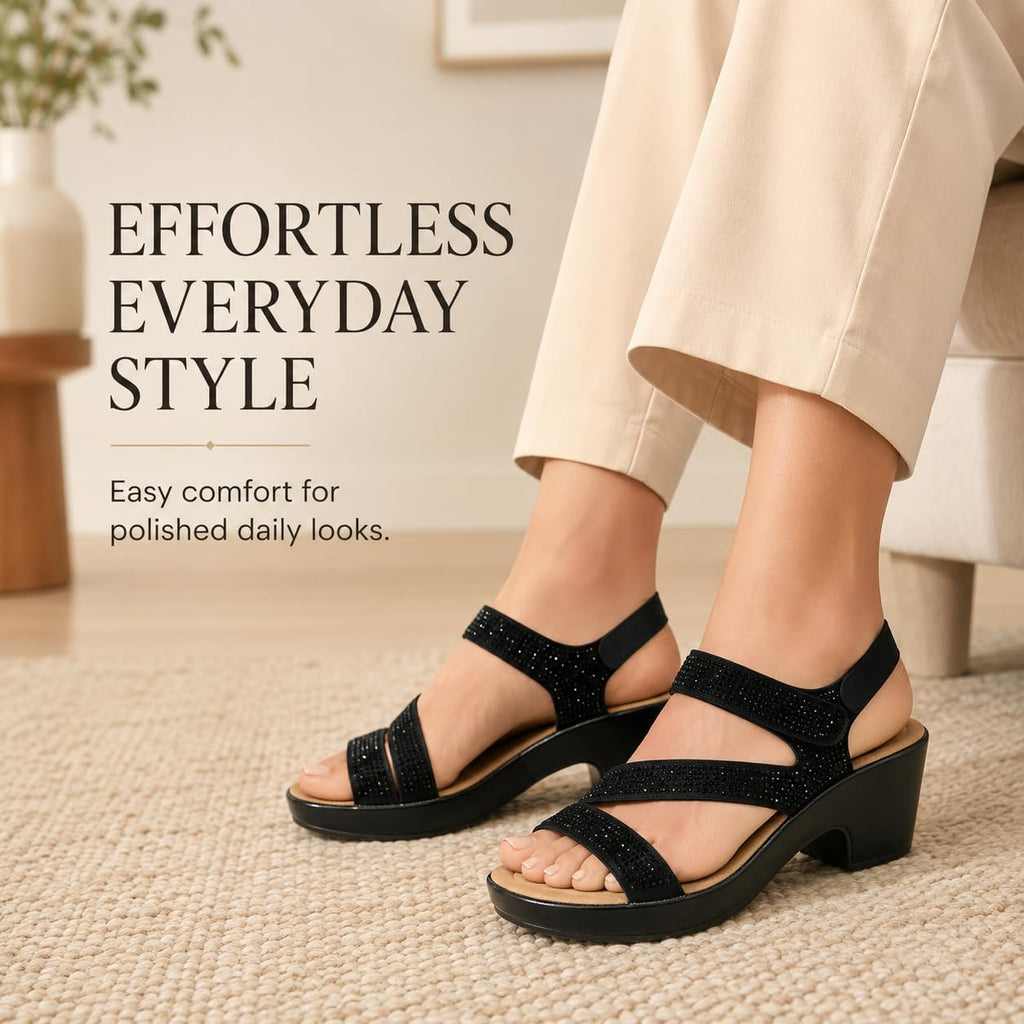 Rhinestone Ankle-Strap Platform Sandals — view 8