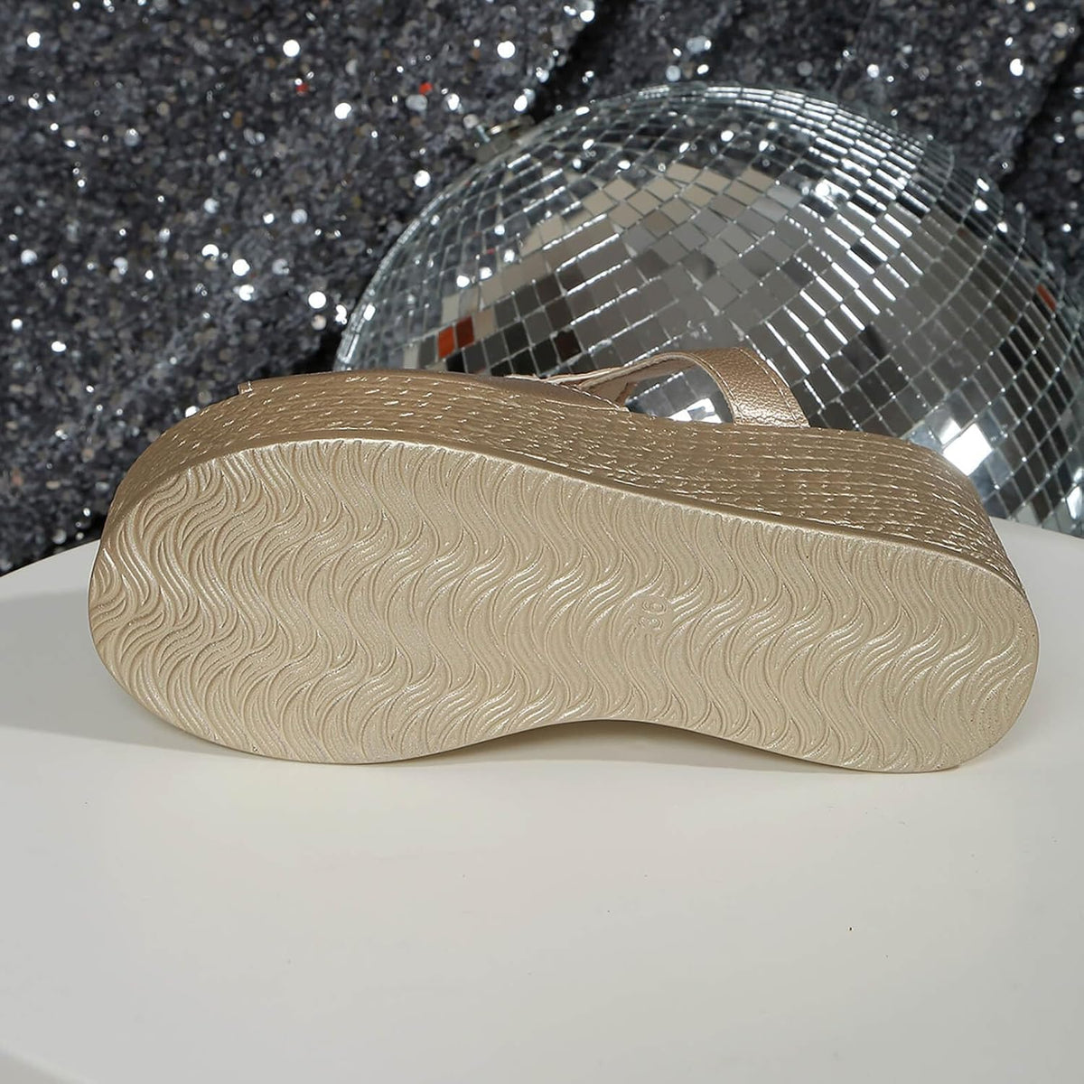 Braided T-Strap Wedge Slide Sandals — view 10