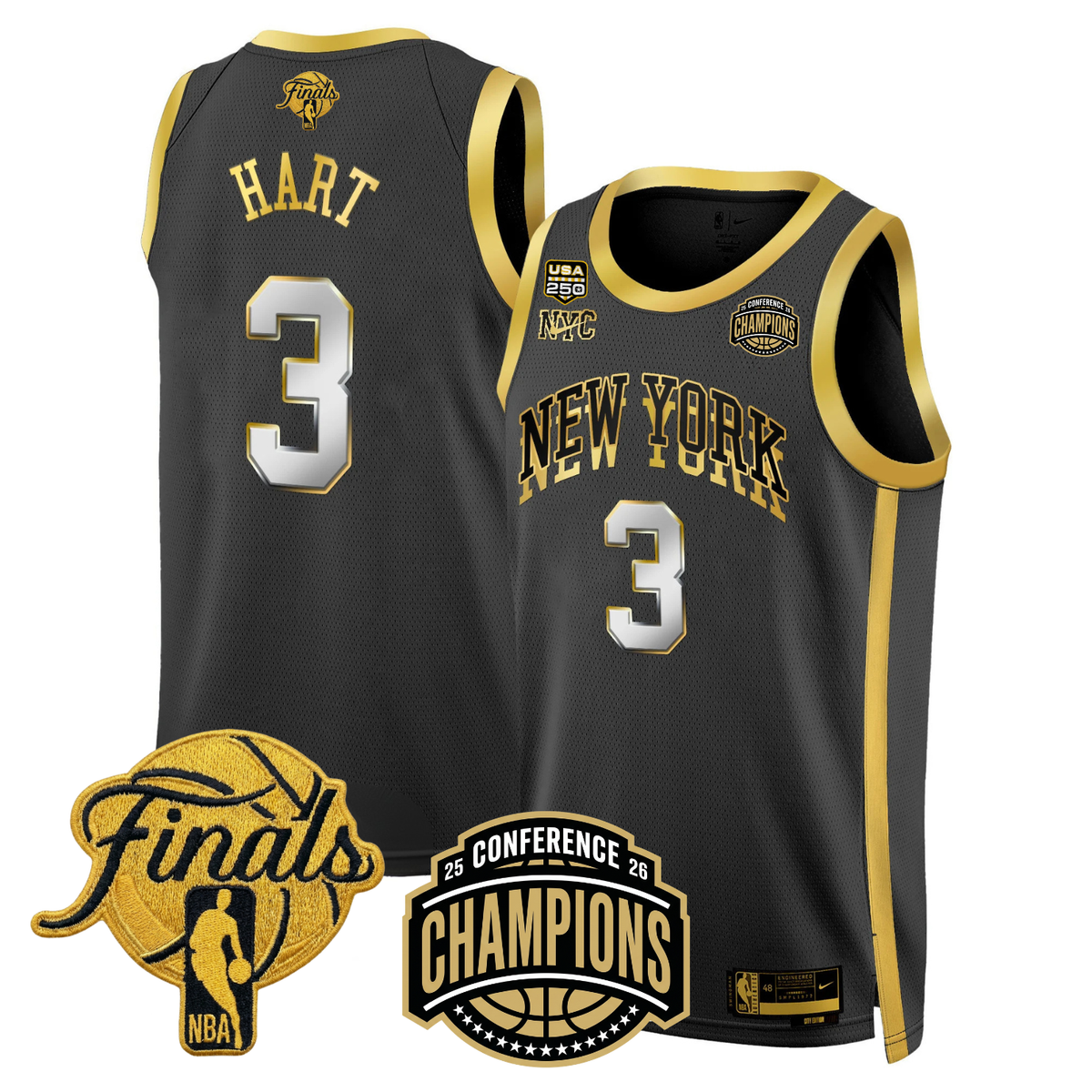 NYK 2026 Finals Limited Gold Jersey V2 - Stitched - image 2