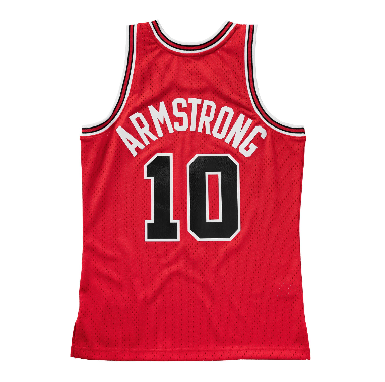 Mens Chicago Bulls B.J. Armstrong Mitchell & Ness Red 1990-91 Hardwood Classics Swingman Jersey - image 3