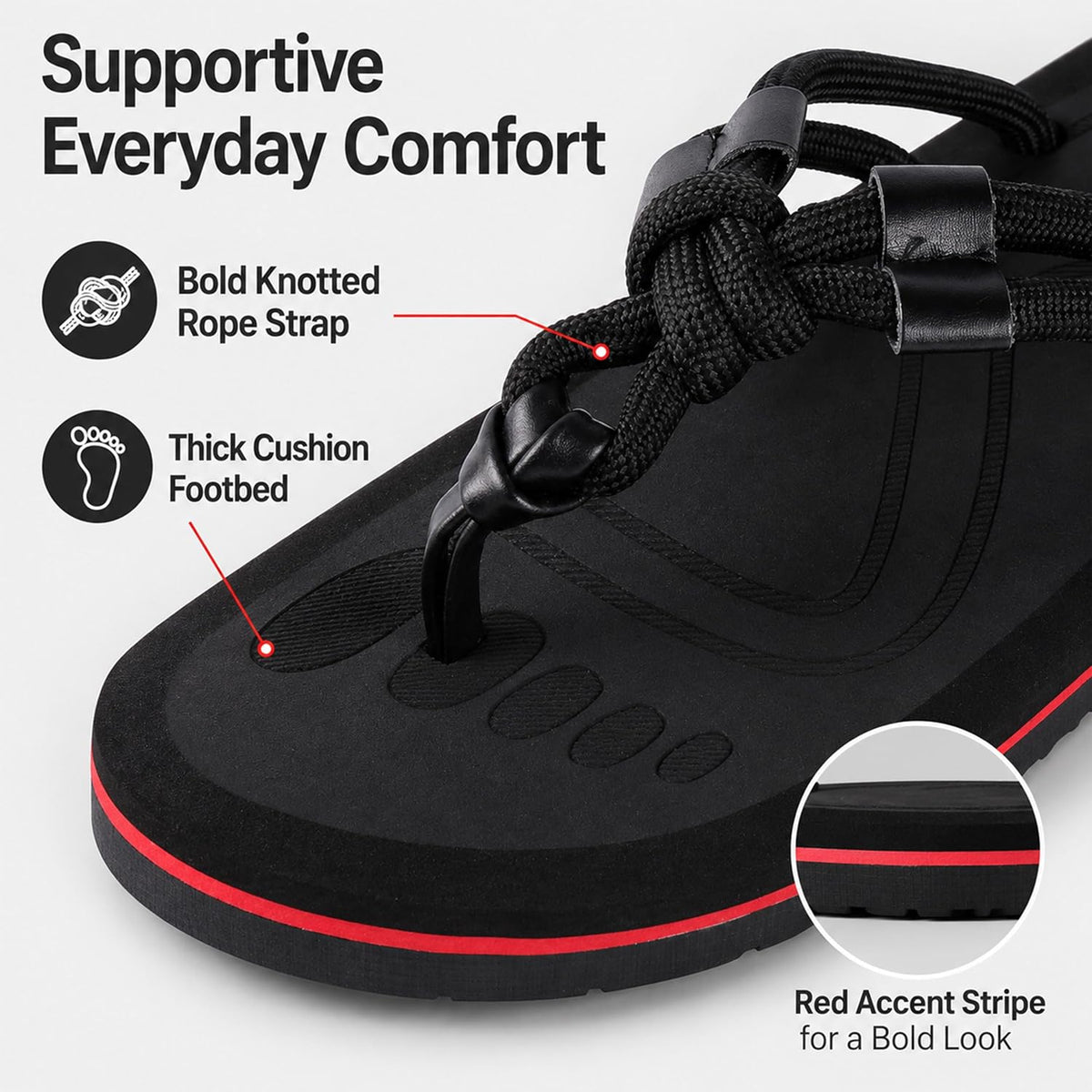 Knotted Rope Thong Sandals — view 7