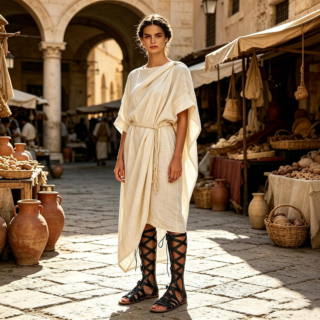 Lace-Up Tall Gladiator Sandals — view 2