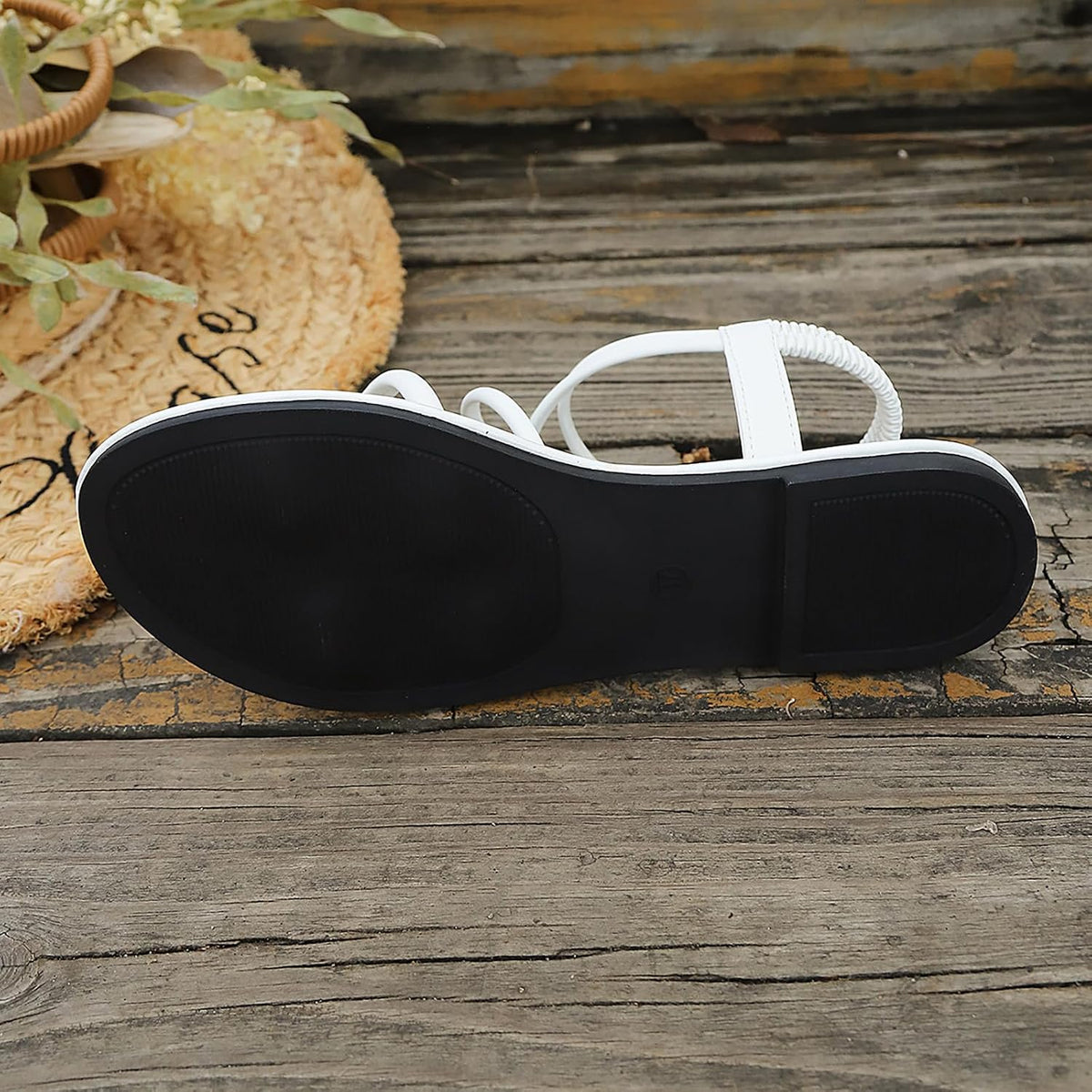 Roman Cross-Strap Flat Sandals — view 17