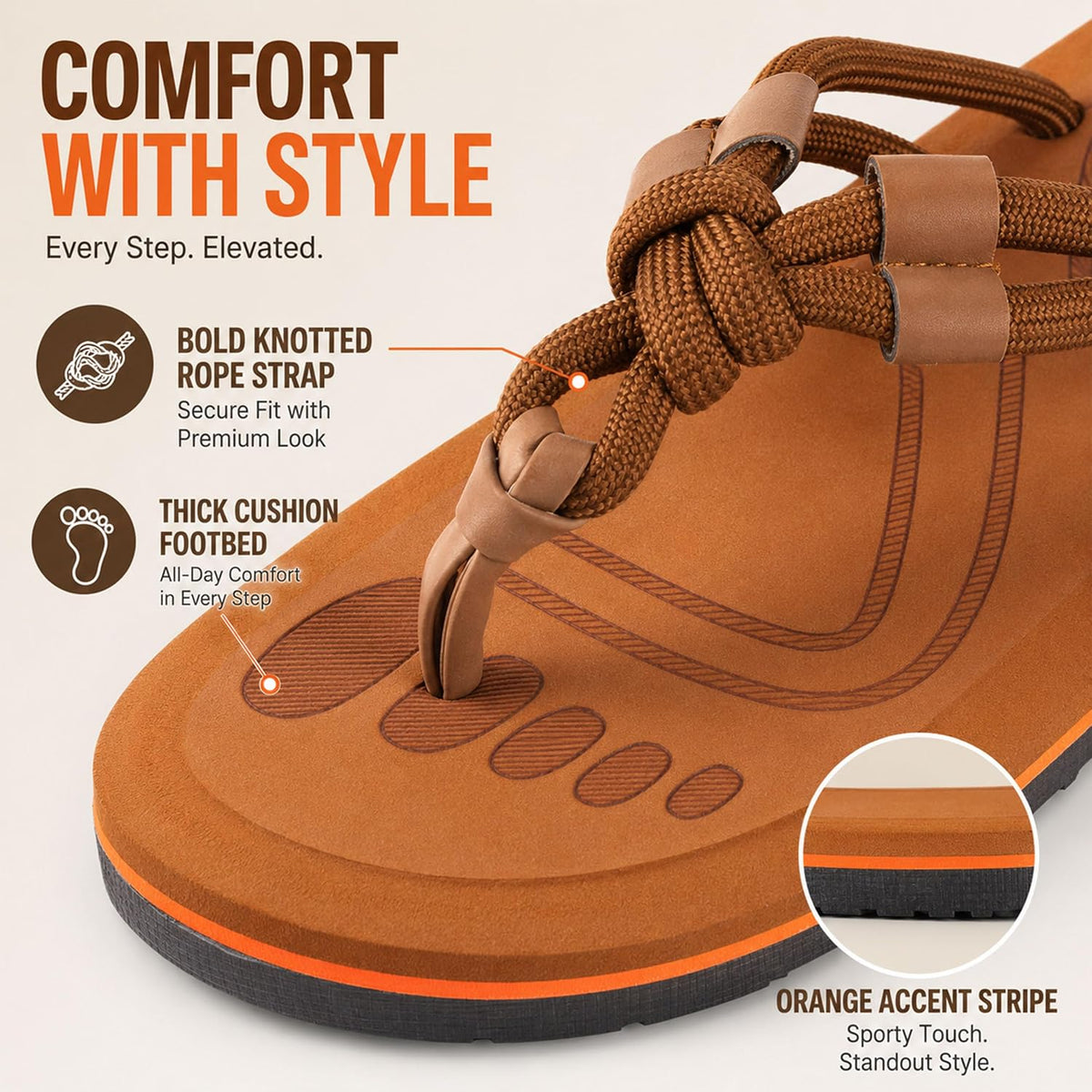 Knotted Rope Thong Sandals — view 14