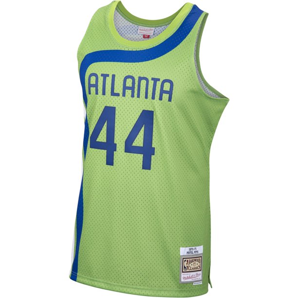 Men's Atlanta Hawks Green "Pistol" Pete Maravich Mitchell & Ness 1970-71 Hardwood Classics Swingman Jersey - image 2