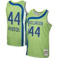 Men's Atlanta Hawks Green "Pistol" Pete Maravich Mitchell & Ness 1970-71 Hardwood Classics Swingman Jersey - image 1
