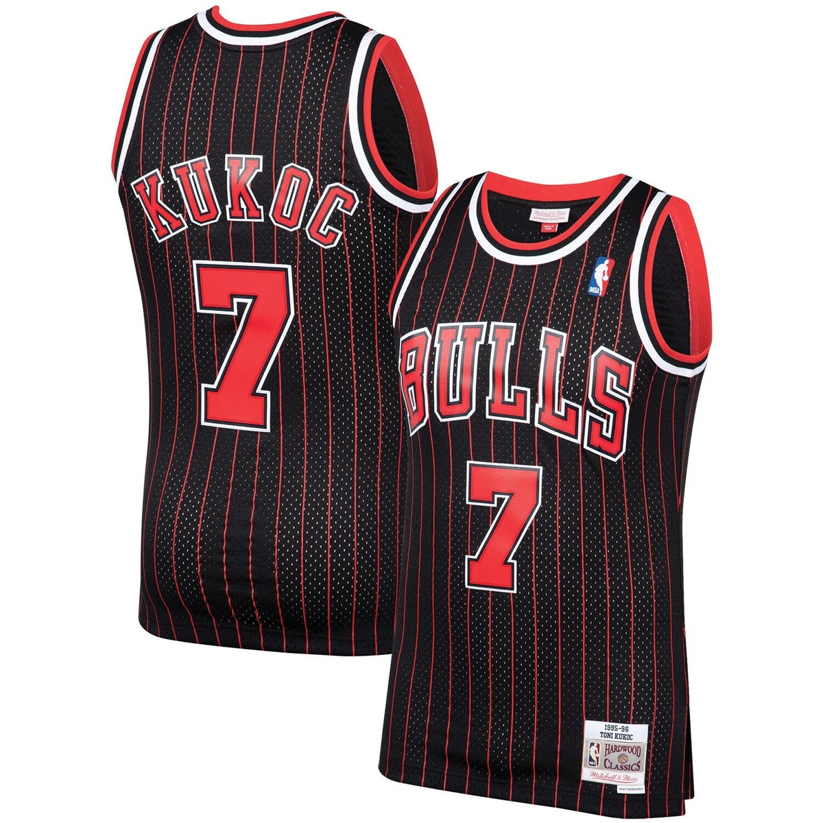 Toni Kukoc Chicago Bulls 1995/96 Black Hardwood Classics Swingman Basketball Jersey - image 1