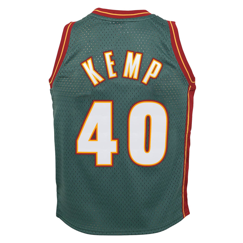 Shawn Kemp Seattle Supersonics Mitchell & Ness 1996-96 Green NBA Swingman Hardwood Classics Jersey - image 3