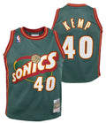 Shawn Kemp Seattle Supersonics Mitchell & Ness 1996-96 Green NBA Swingman Hardwood Classics Jersey - image 1