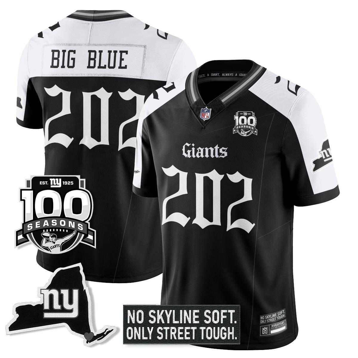 NYG 100th Seasons 'Gothic Gotham Edition' Vapor Limited Jersey - image 18
