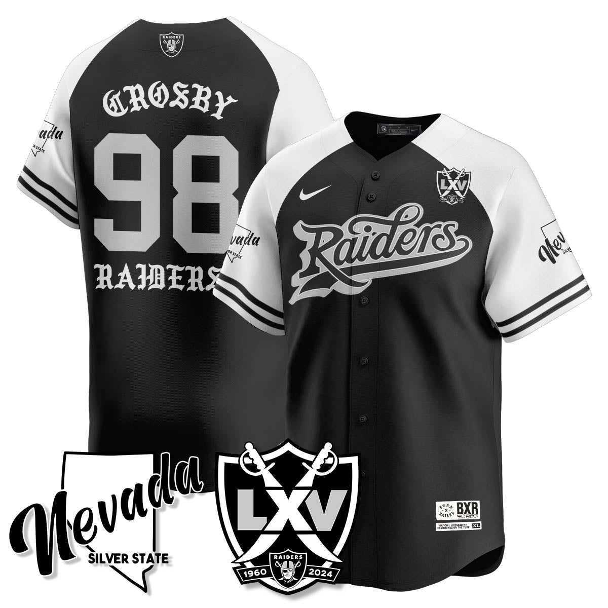 LVR Born x Raised Baseball Jersey - All Stitched - image 1