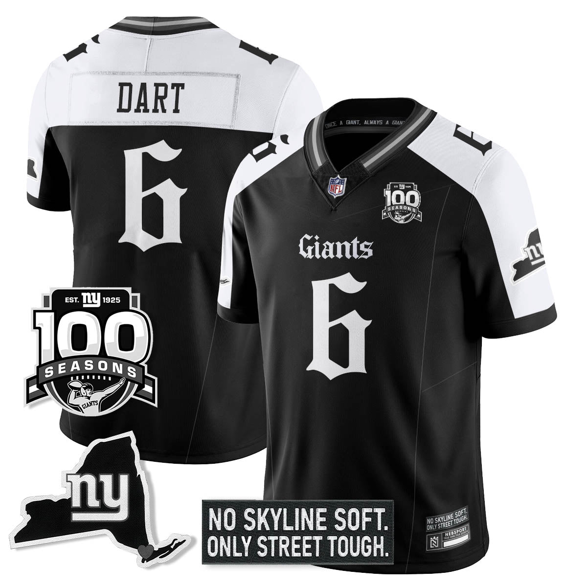 NYG 100th Seasons 'Gothic Gotham Edition' Vapor Limited Jersey - image 19