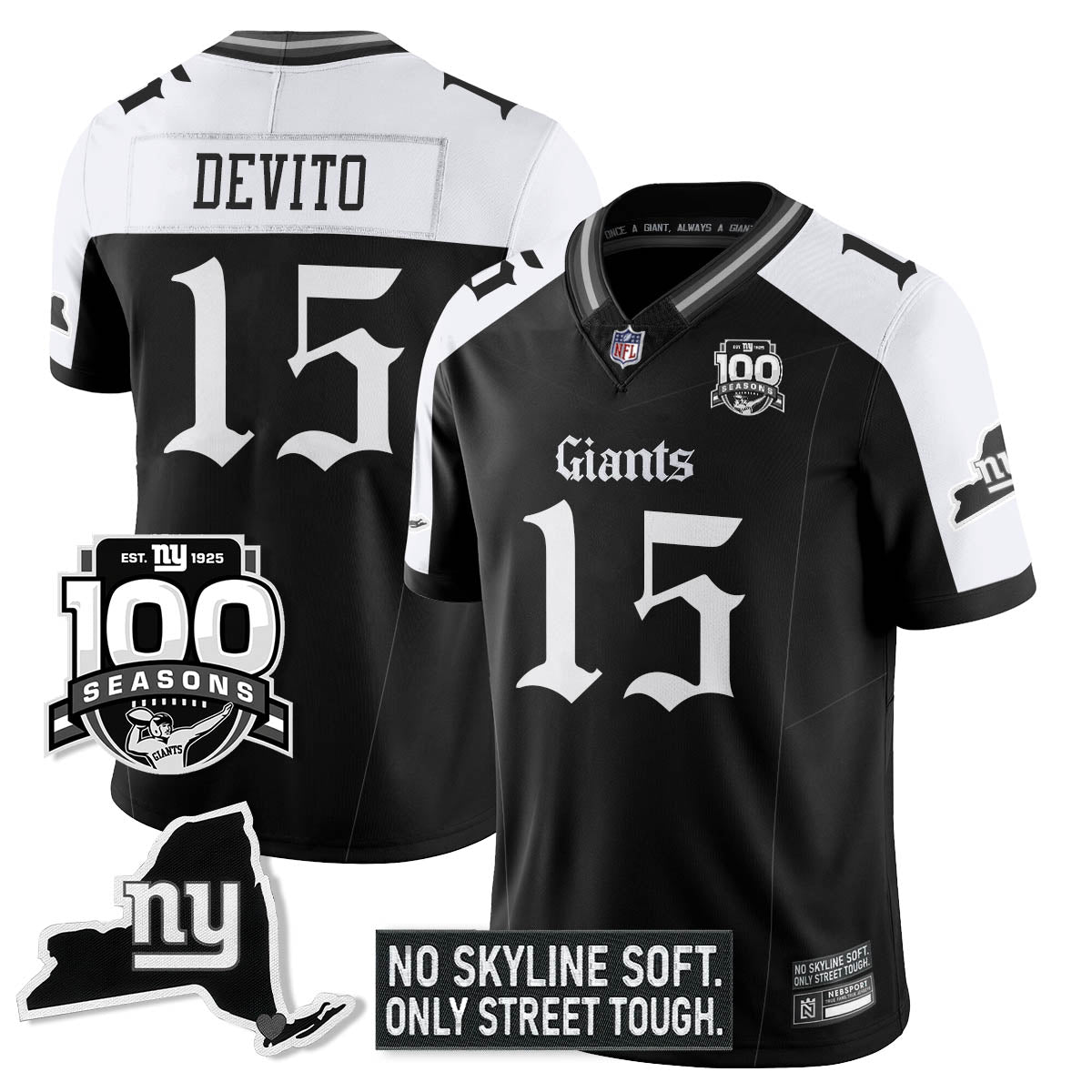 NYG 100th Seasons 'Gothic Gotham Edition' Vapor Limited Jersey - image 20