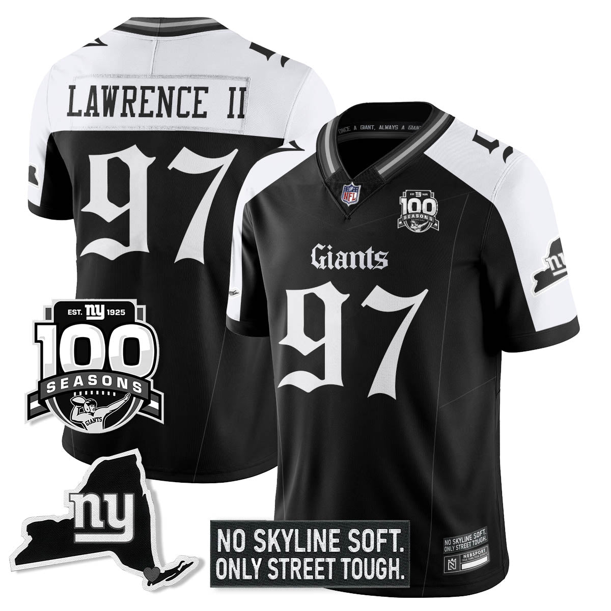 NYG 100th Seasons 'Gothic Gotham Edition' Vapor Limited Jersey - image 24