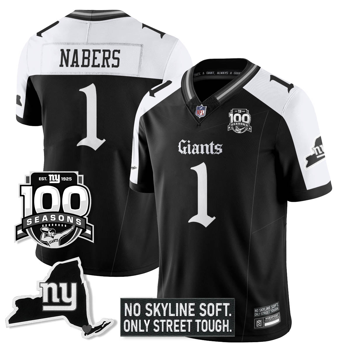 NYG 100th Seasons 'Gothic Gotham Edition' Vapor Limited Jersey - image 21