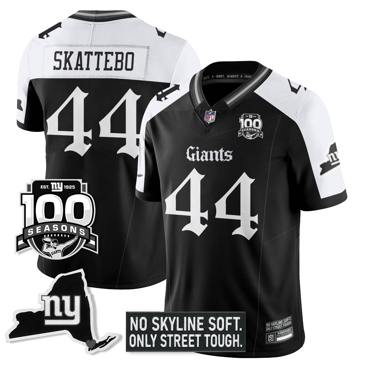 NYG 100th Seasons 'Gothic Gotham Edition' Vapor Limited Jersey - image 17