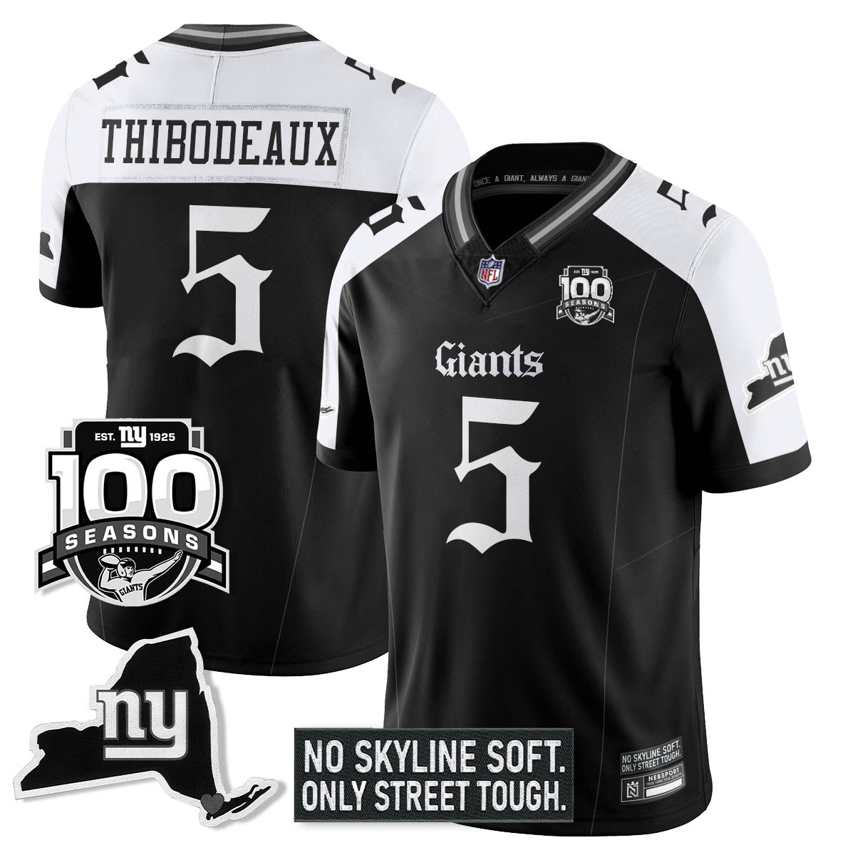 NYG 100th Seasons 'Gothic Gotham Edition' Vapor Limited Jersey - image 23