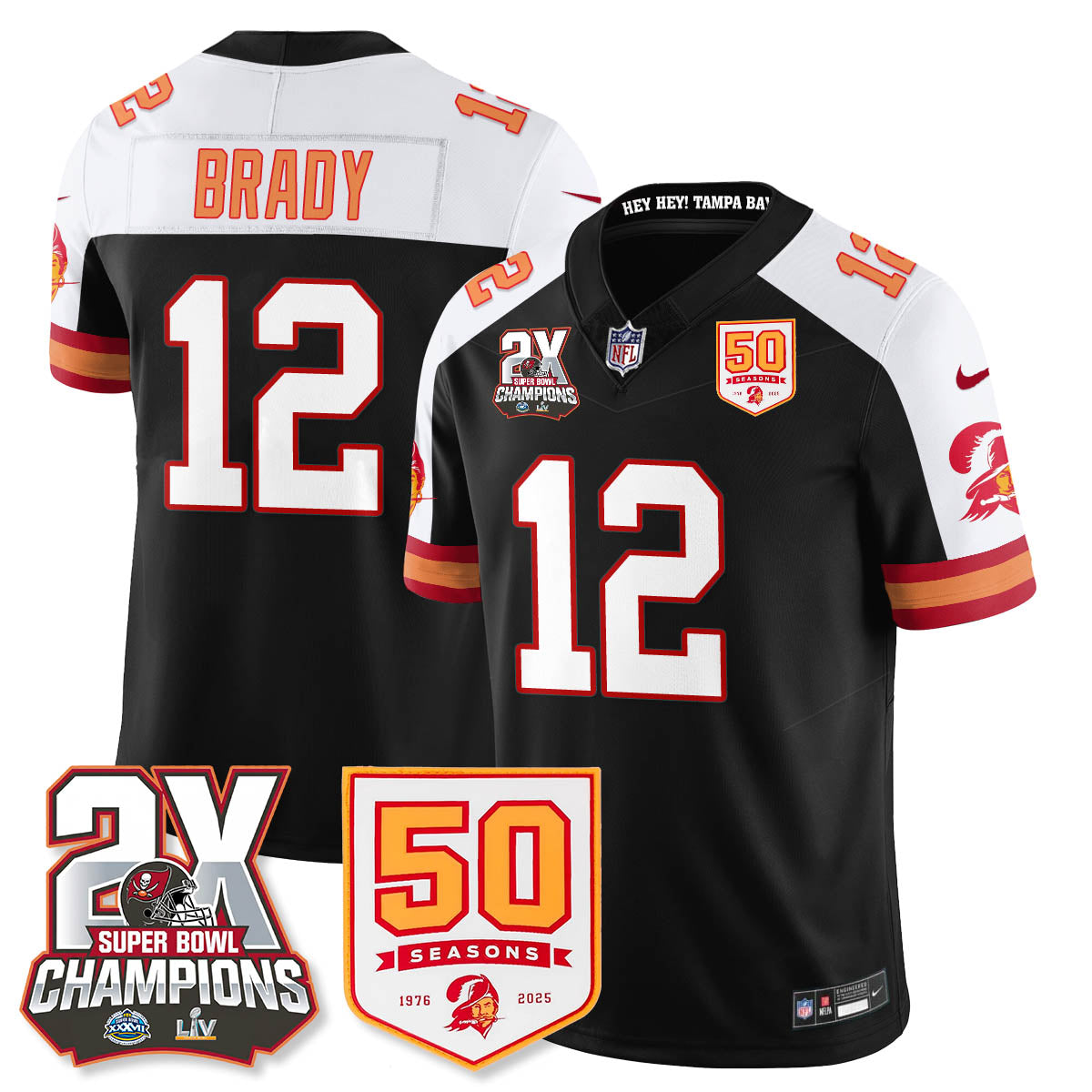 TB 2-Time Champions Patch Throwback Vapor Limited Jersey - image 14