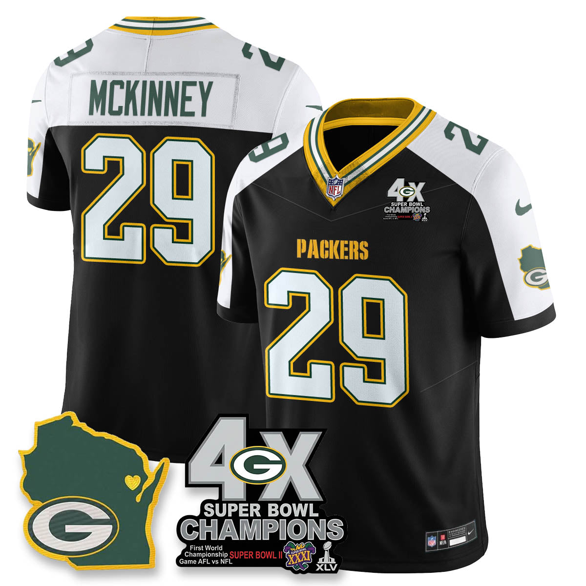GB 4-Time Champions Patch Vapor Limited Jersey - image 4