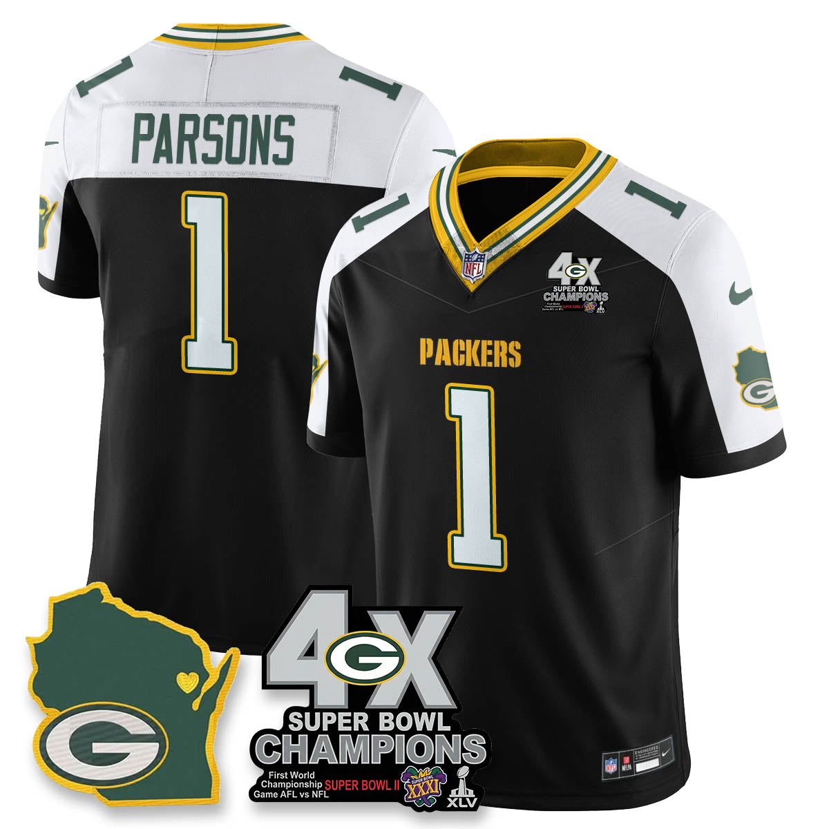 GB 4-Time Champions Patch Vapor Limited Jersey - image 2