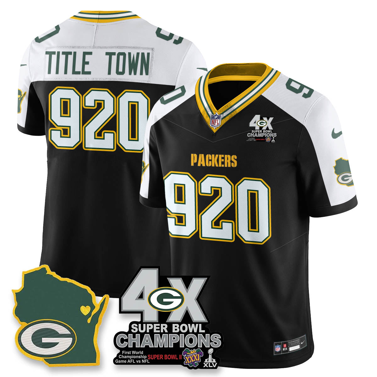 GB 4-Time Champions Patch Vapor Limited Jersey - image 7