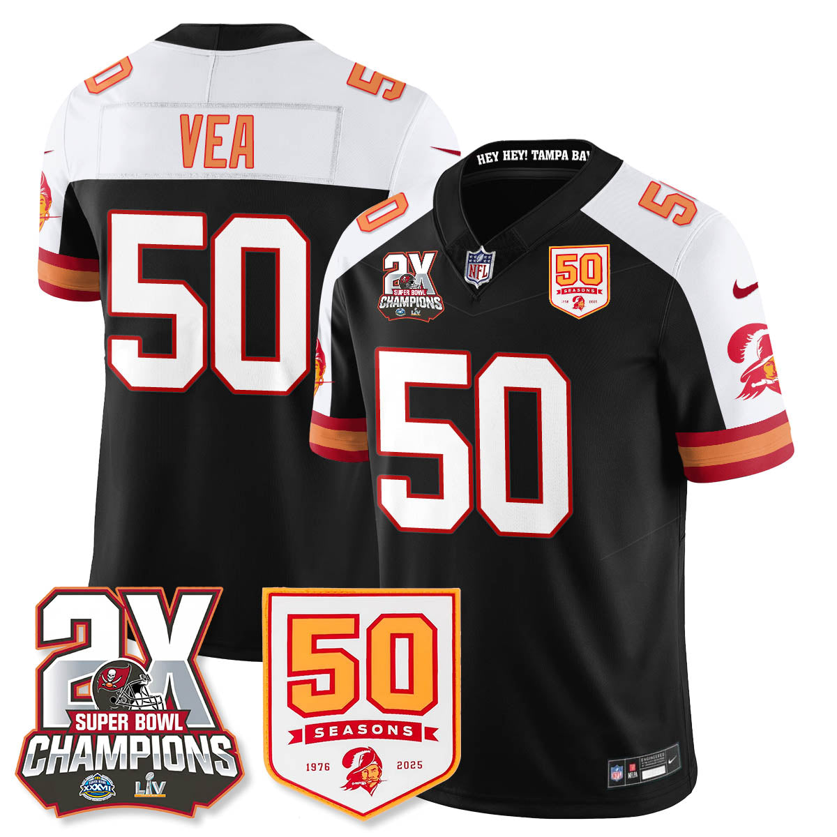 TB 2-Time Champions Patch Throwback Vapor Limited Jersey - image 16