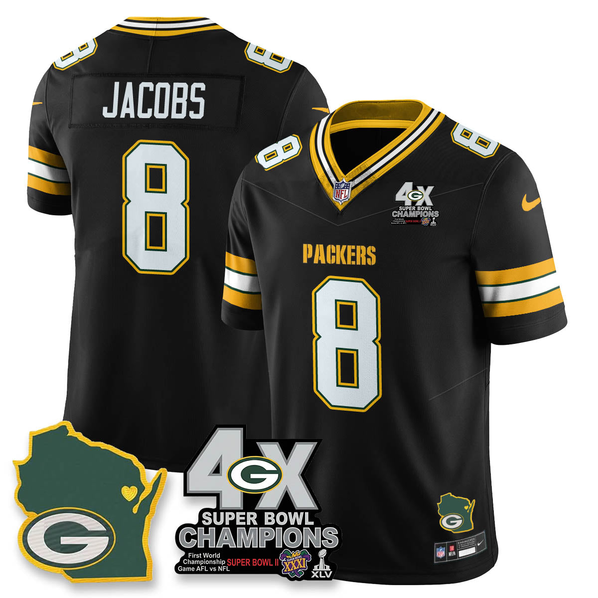 GB 4-Time Champions Patch Vapor Limited Jersey - image 24