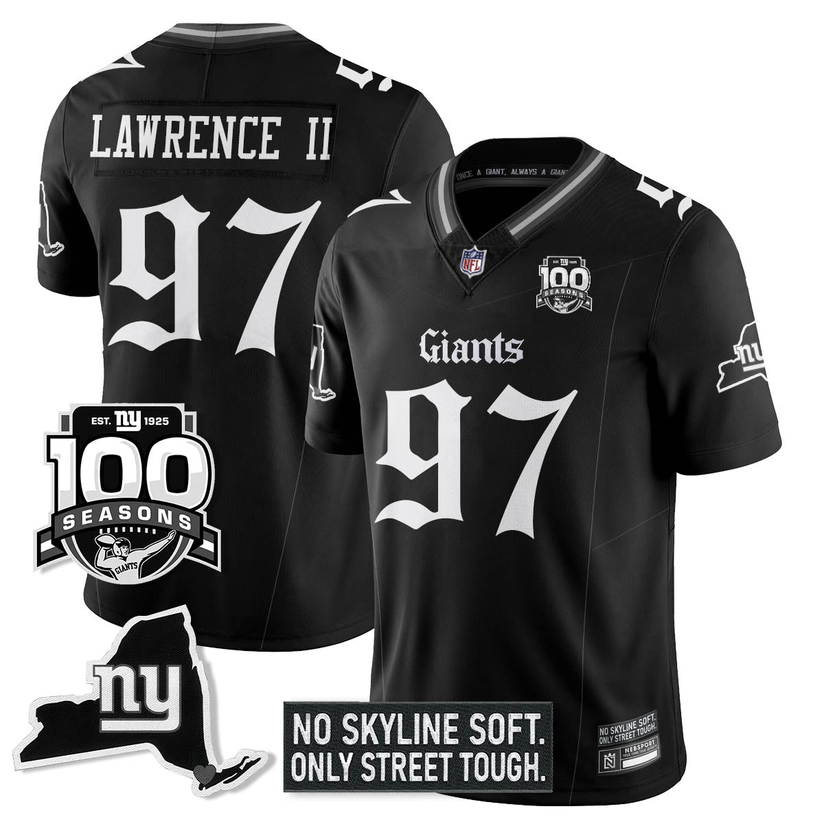 NYG 100th Seasons 'Gothic Gotham Edition' Vapor Limited Jersey - image 8