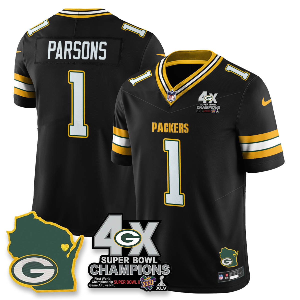 GB 4-Time Champions Patch Vapor Limited Jersey - image 23