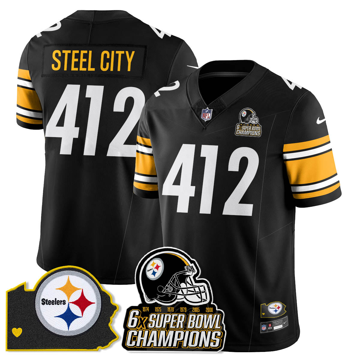 PIT 6-Time Champions Patch Vapor Limited Jersey - image 64