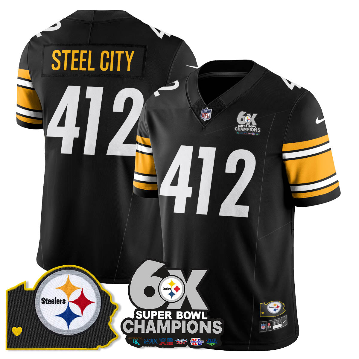 PIT 6-Time Champions Patch Vapor Limited Jersey - image 31