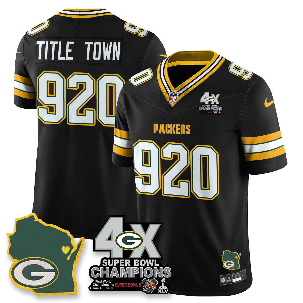 GB 4-Time Champions Patch Vapor Limited Jersey - image 28