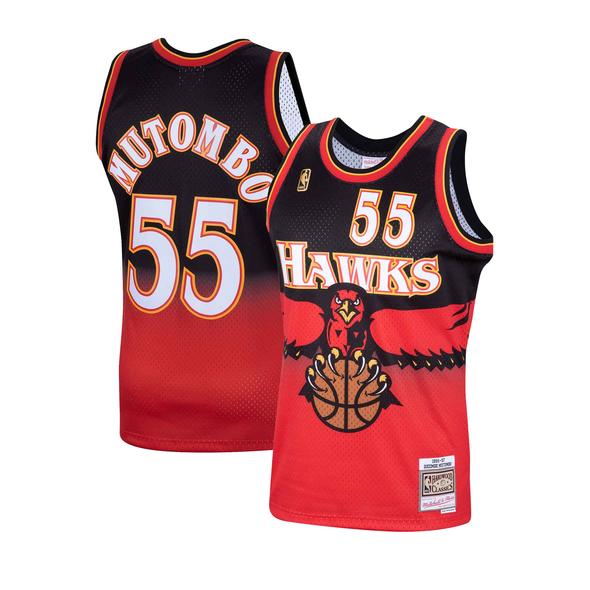 Atlanta Hawks Dikembe Mutombo Red 1996-97 Hardwood Classics Swingman Jersey - image 1