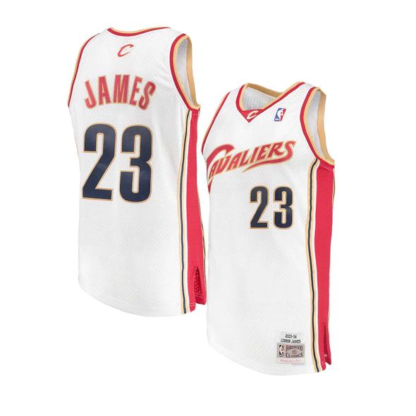 Lebron James Cleveland Cavaliers 2003-04 Mitchell & Ness White Basketball Jersey - image 1