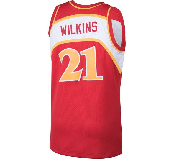 Atlanta Hawks Dominique Wilkins Red 1986-87 Hardwood Classics Swingman Jersey - image 3
