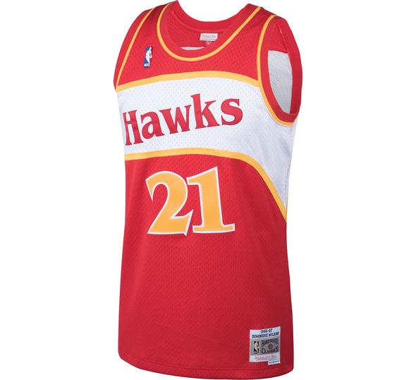 Atlanta Hawks Dominique Wilkins Red 1986-87 Hardwood Classics Swingman Jersey - image 2