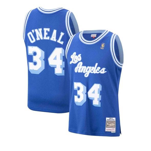 Los Angeles Lakers Shaquille O'Neal Royal 1996-97 Hardwood Classics Swingman Jersey - image 1