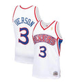 Philadelphia 76ers Allen Iverson White 1996-97 Hardwood Classics Swingman Player Jersey - image 1