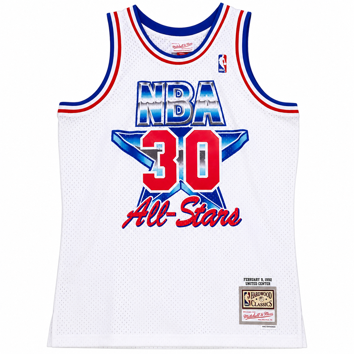 Men's Scottie Pippen Eastern Conference All-Star Chicago Bulls Mitchell & Ness Hardwood Classics White 1992 Swingman Jersey - image 1