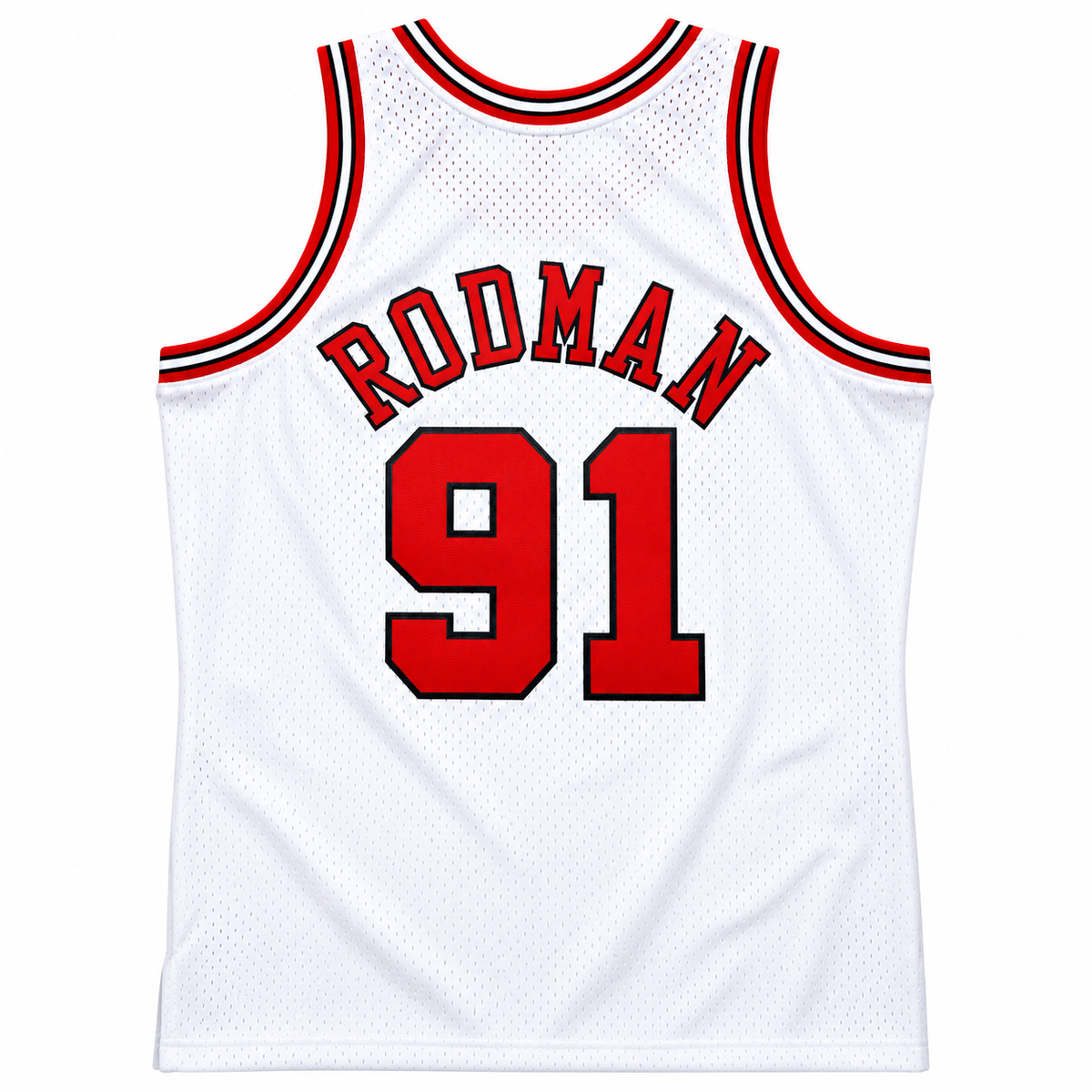 Men's Chicago Bulls Dennis Rodman Mitchell & Ness White 1997-98 Hardwood Classics Swingman Jersey - image 1