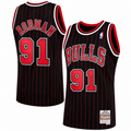 Men's Chicago Bulls Dennis Rodman Mitchell & Ness Black 1995-96 Hardwood Classics Swingman Jersey - image 1
