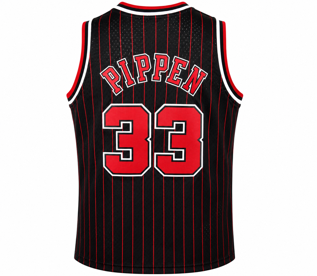 Chicago Bulls Scottie Pippen Mitchell & Ness Black 1995-96 Hardwood Classics Swingman Jersey - image 2
